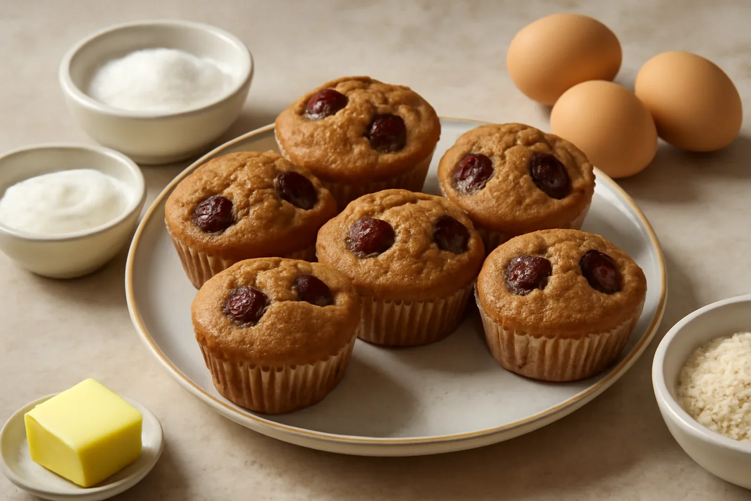 Muffins cu visine