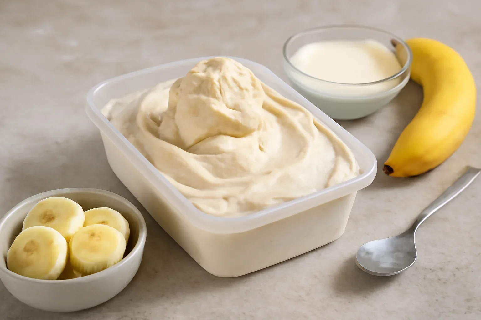 Inghetata fina si cremoasa de banane reteta rapida fara zahar