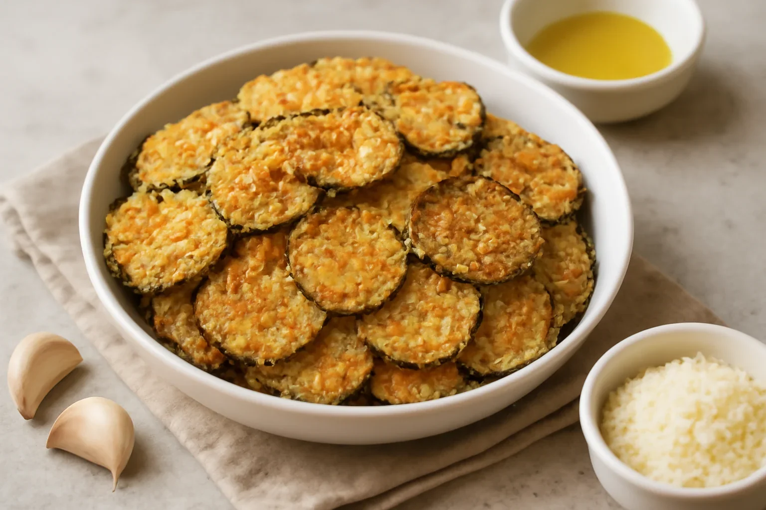 Chipsuri din dovlecel cu parmezan