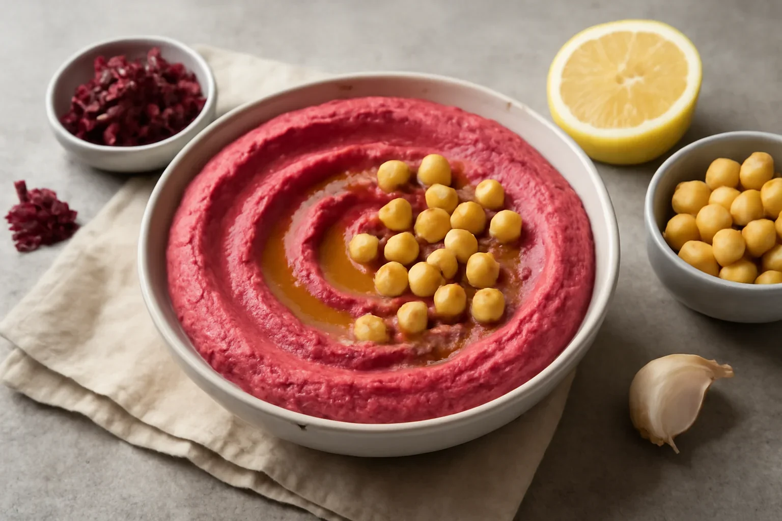 Hummus cu sfeclă roșie și năut – rețeta de hummus roz, cel mai drăgălaș și gustos!