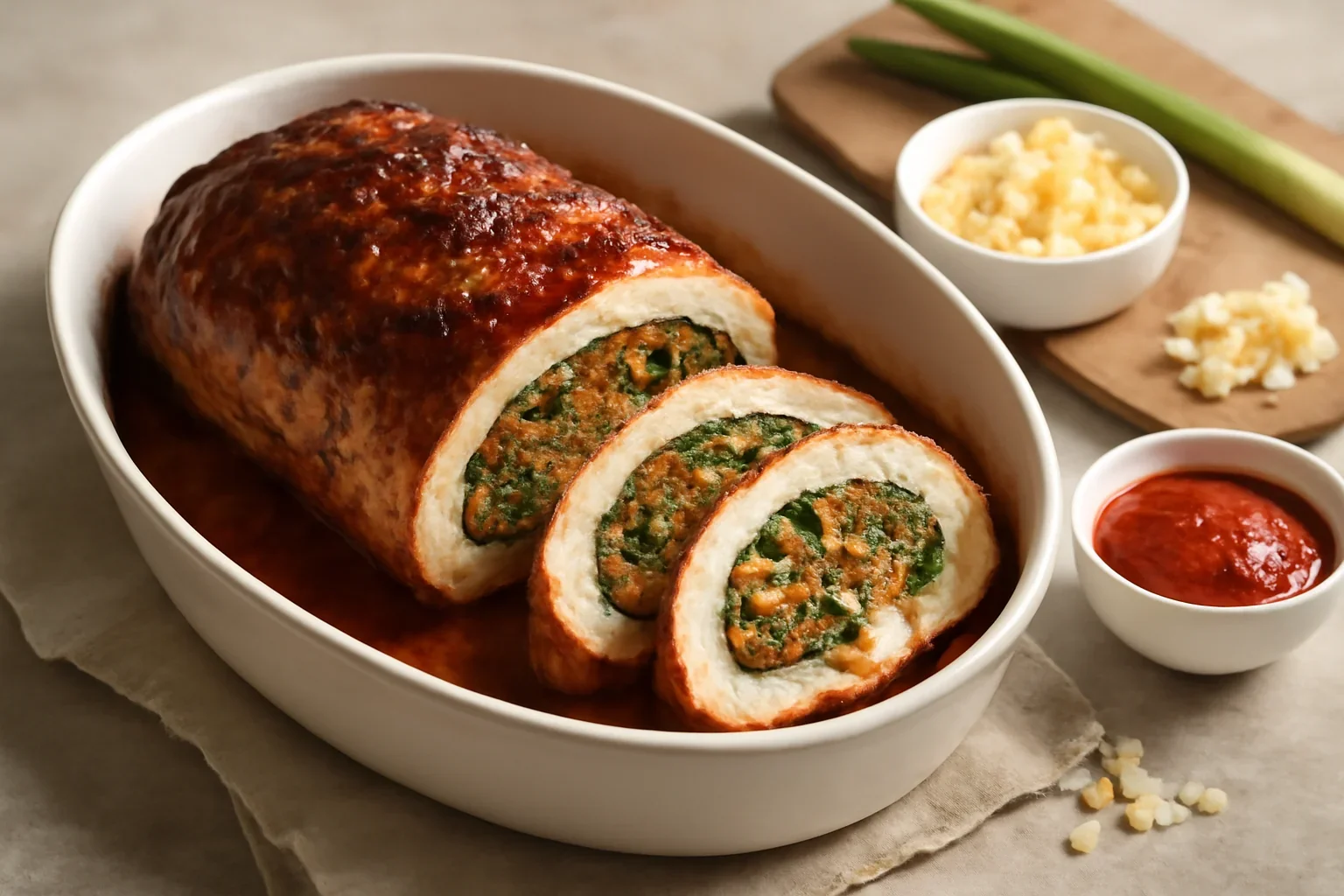 Rulada de carne si legume