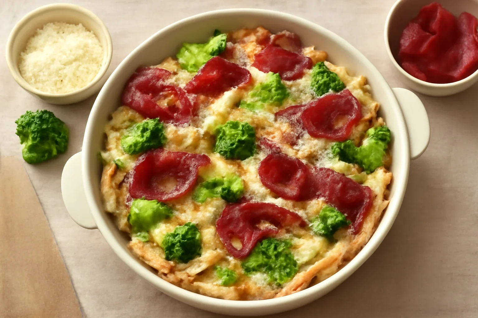 Paste cu sos de broccoli și bresaola