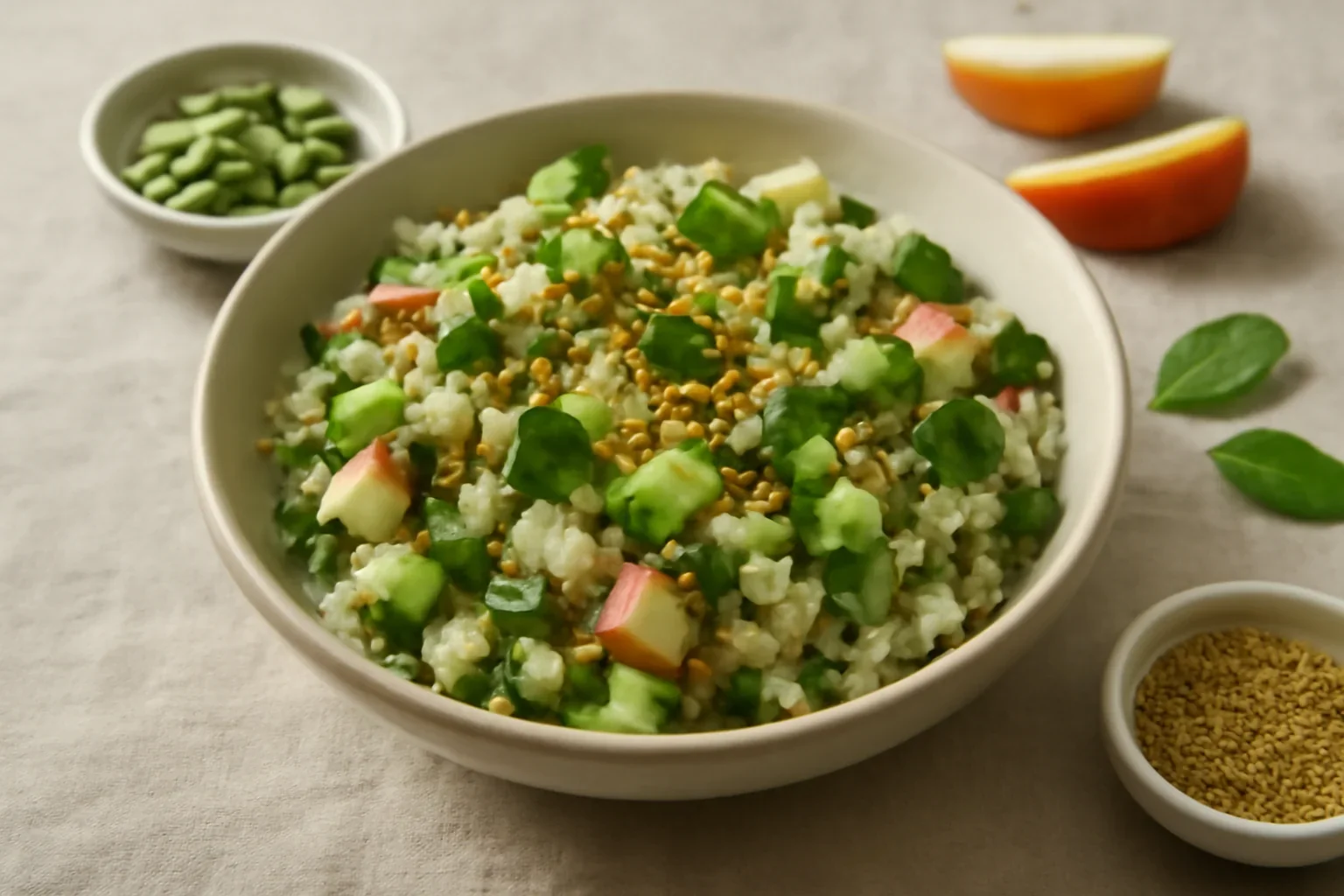 Salată cu quinoa și semințe de muștar