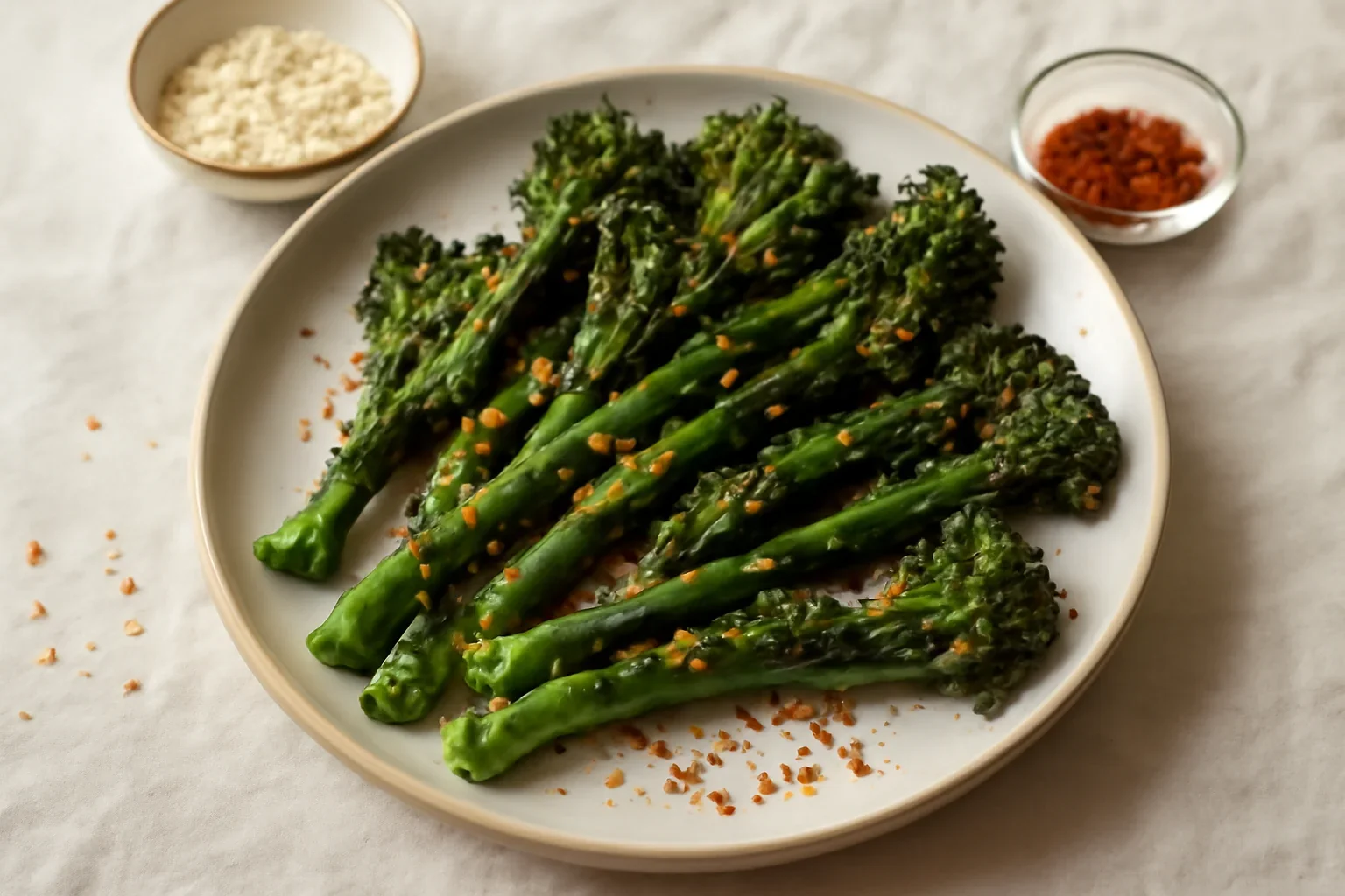 Broccolini la grătar