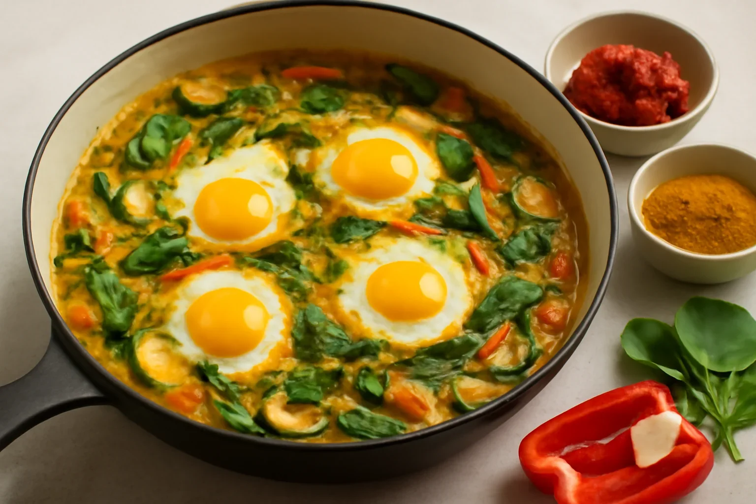 Shakshuka cu influențe de curry