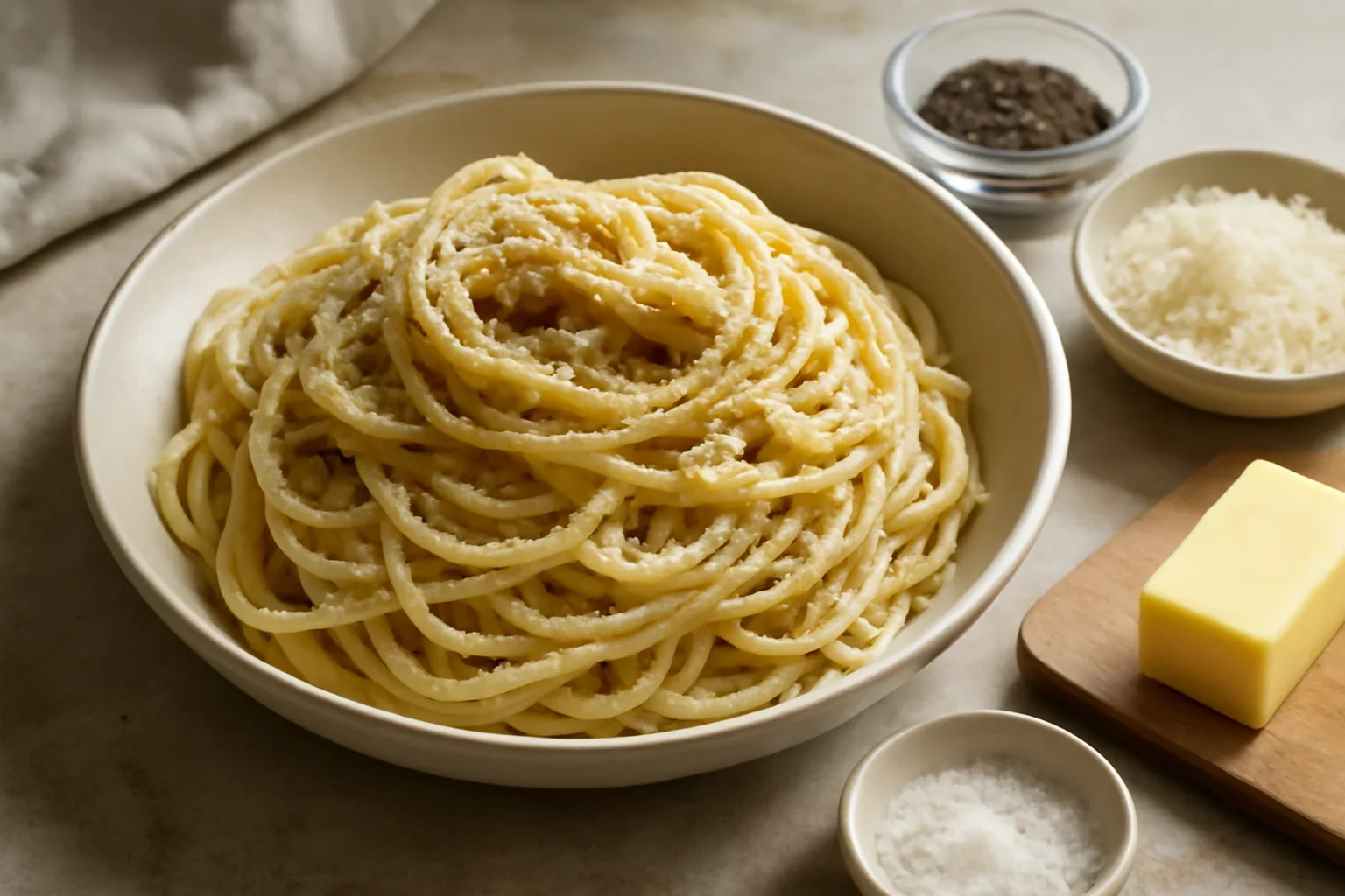 Spaghetti cacio e pepe