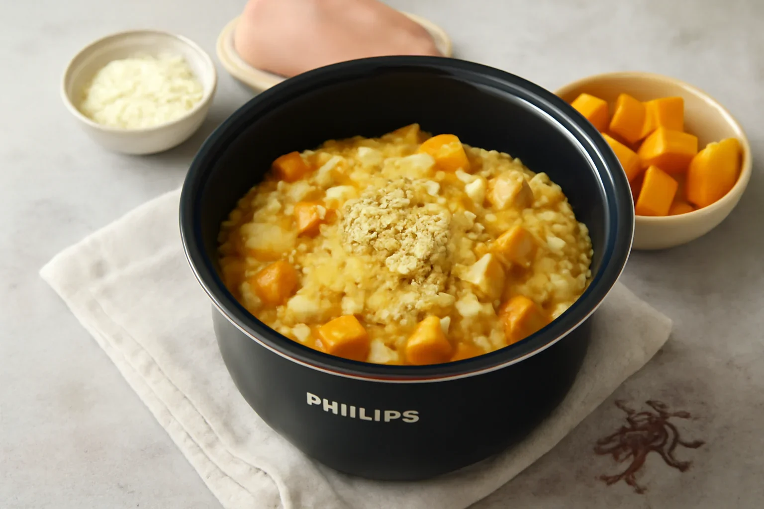 Risotto cu pui si dovleac la Philips Multicooker