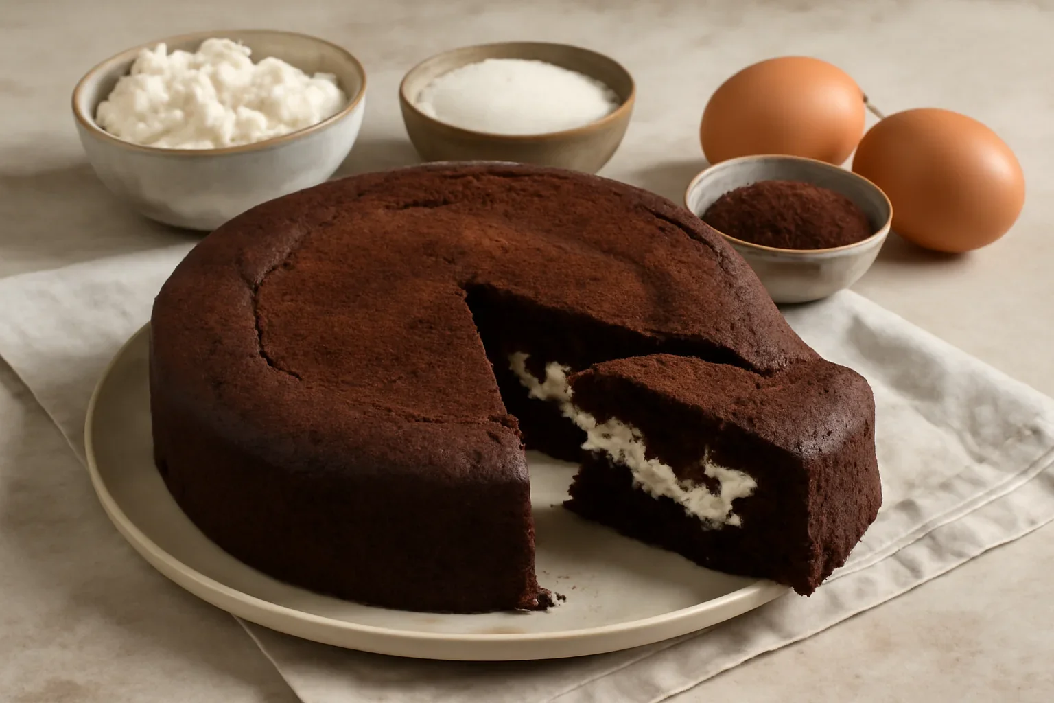 Tort cu ciocolata si ricotta