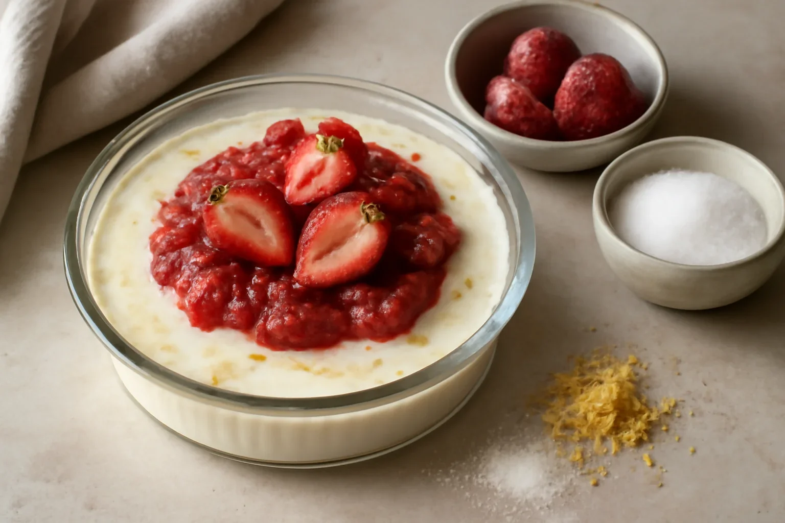 Panna Cotta cu capsuni