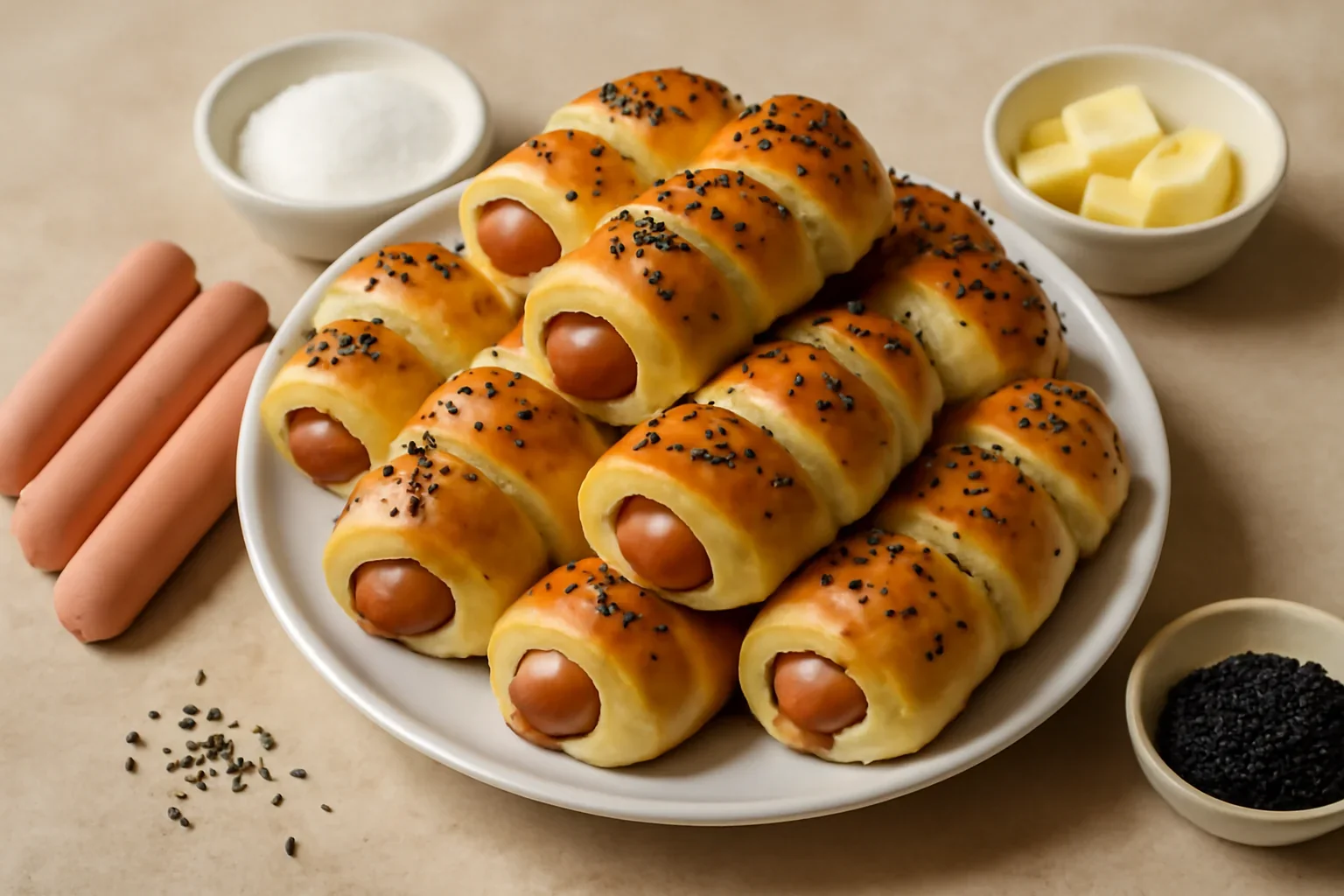 Covridog / Crenvursti in aluat, super pufosi si gustosi