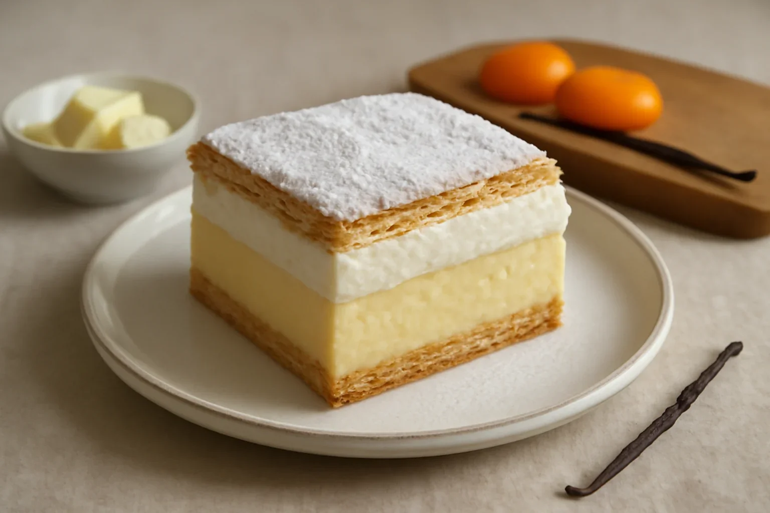 Cremsnit cu crema de vanilie