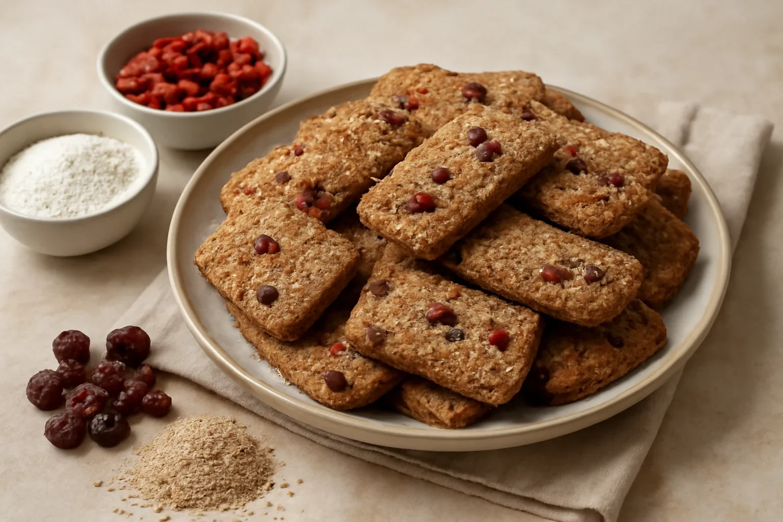 Biscuiți integrali cu goji
