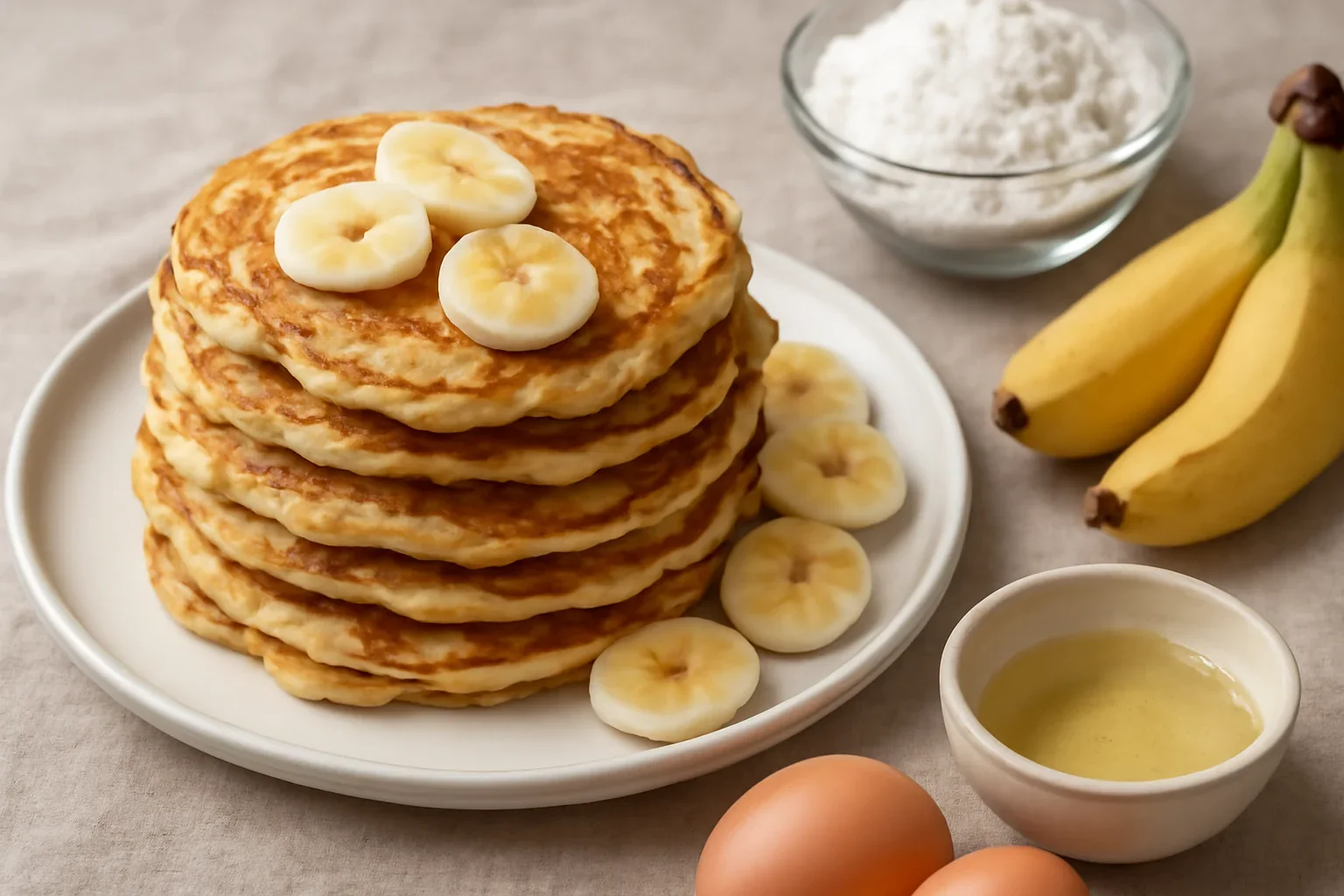 Clatite cu banane / Pancakes cu banane fara zahar