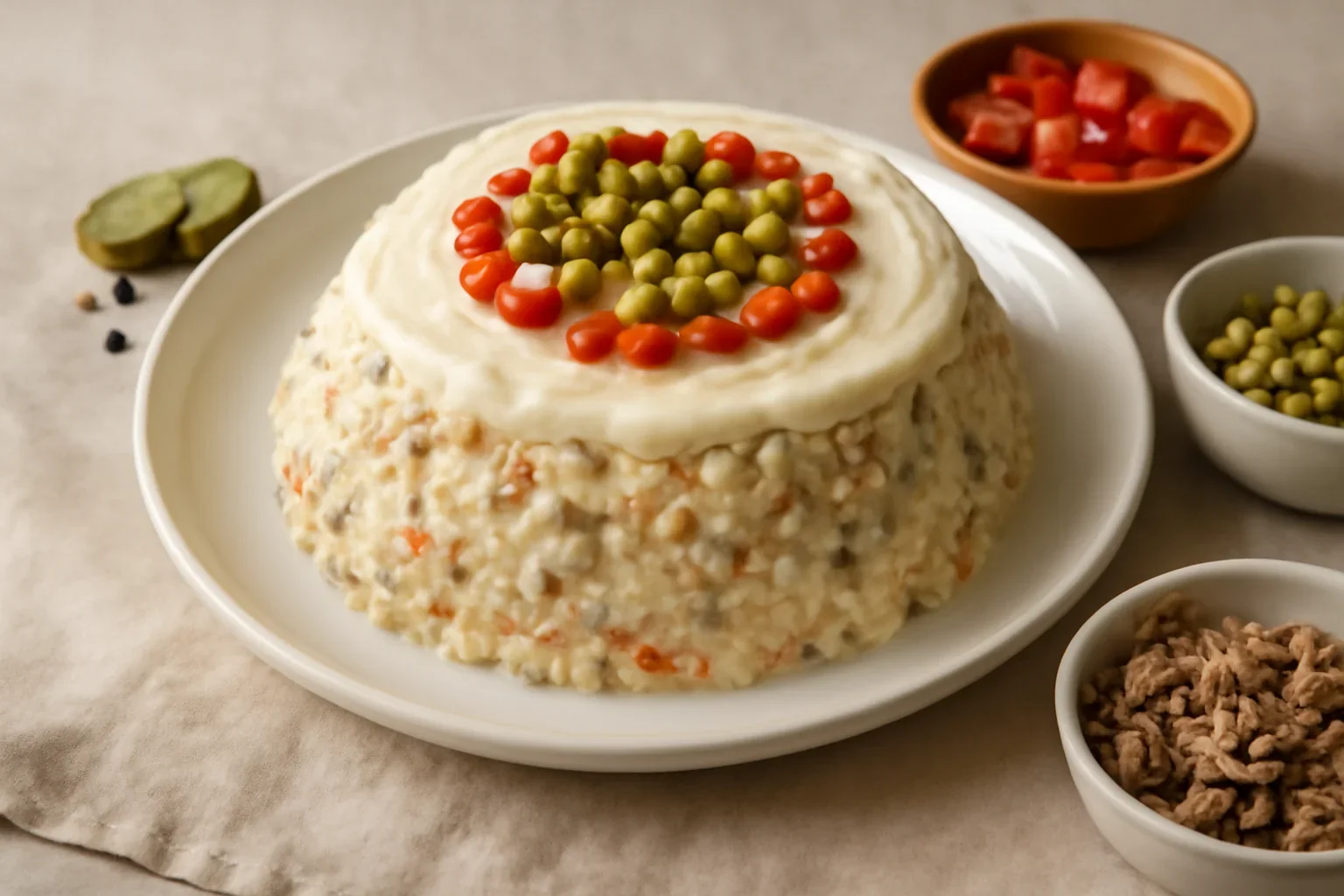 Salata de boeuf cu maioneza pentru sarbatori