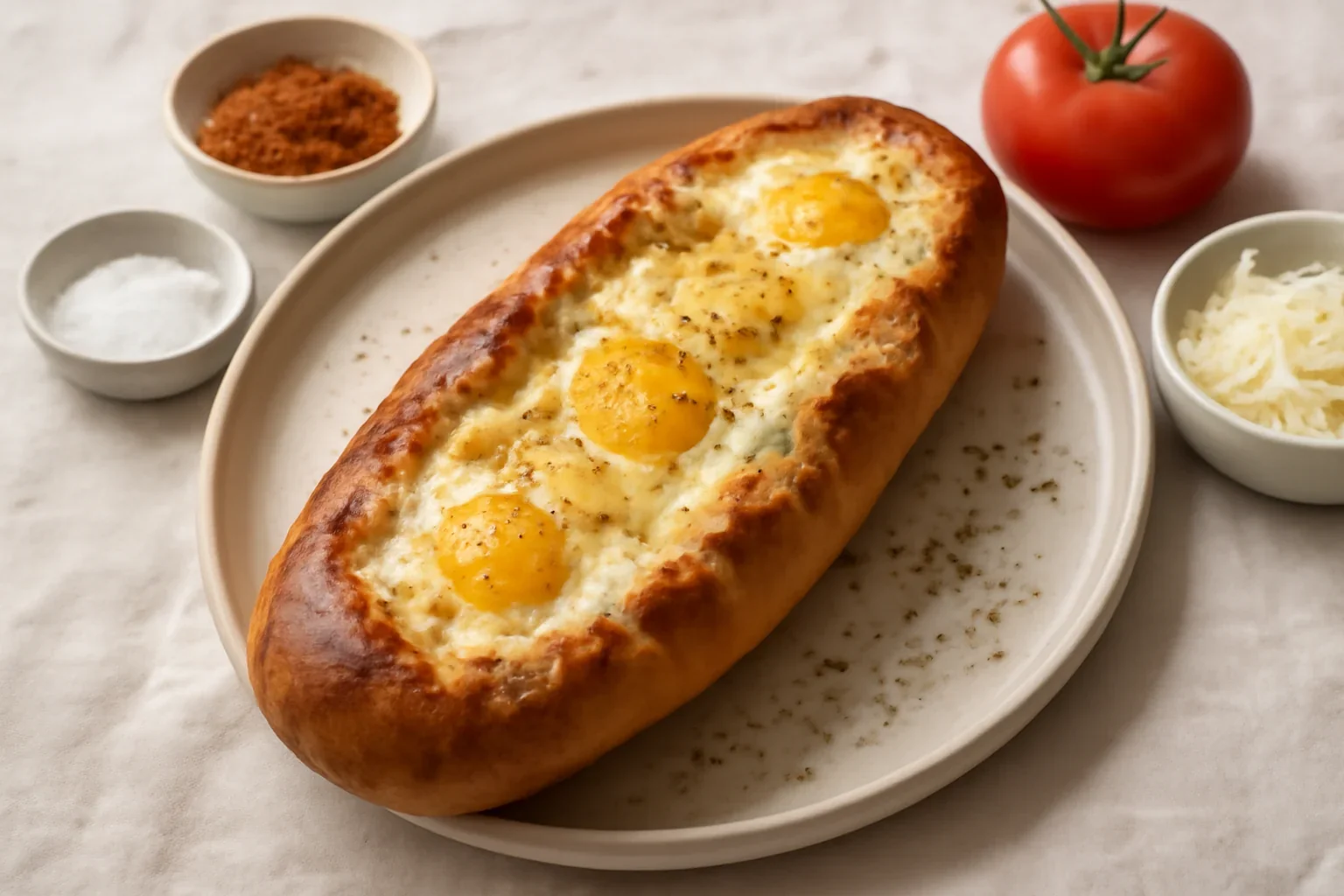 Bagheta cu oua si mozzarella