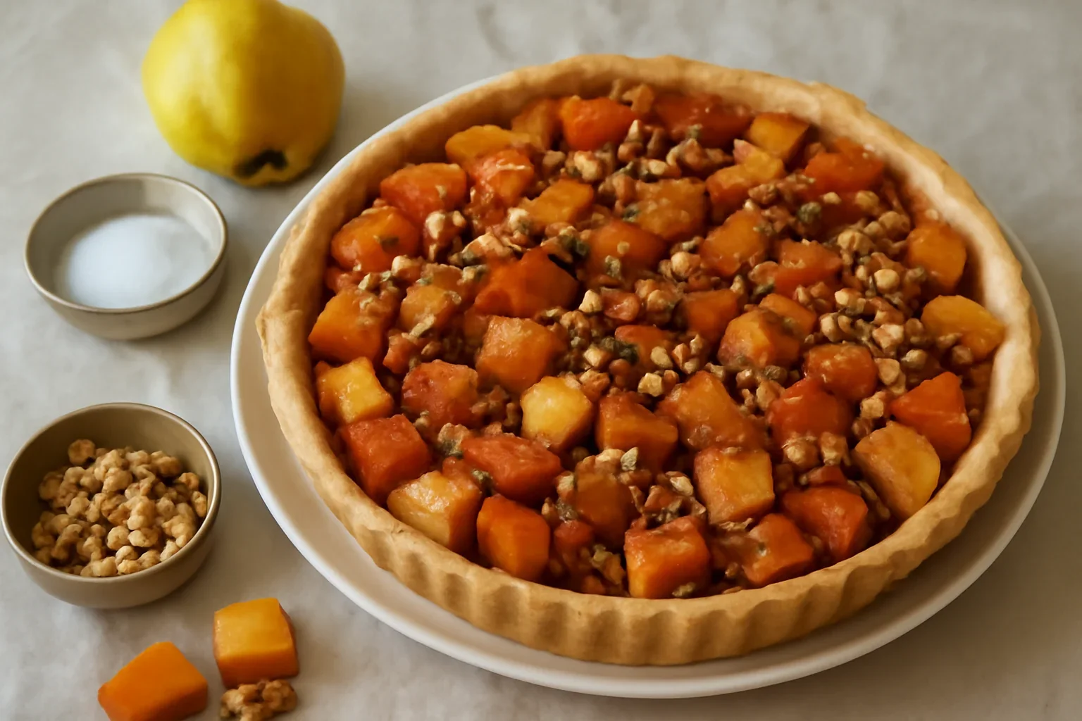 Tarta cu dovleac si gutui