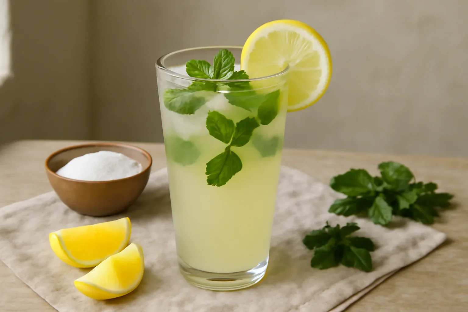 Limonada cu menta facuta in casa