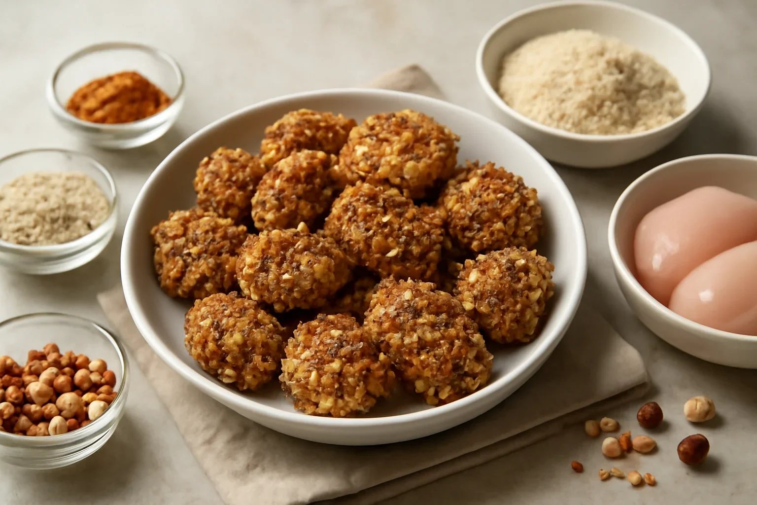 Nuggets de pui în alune de pădure