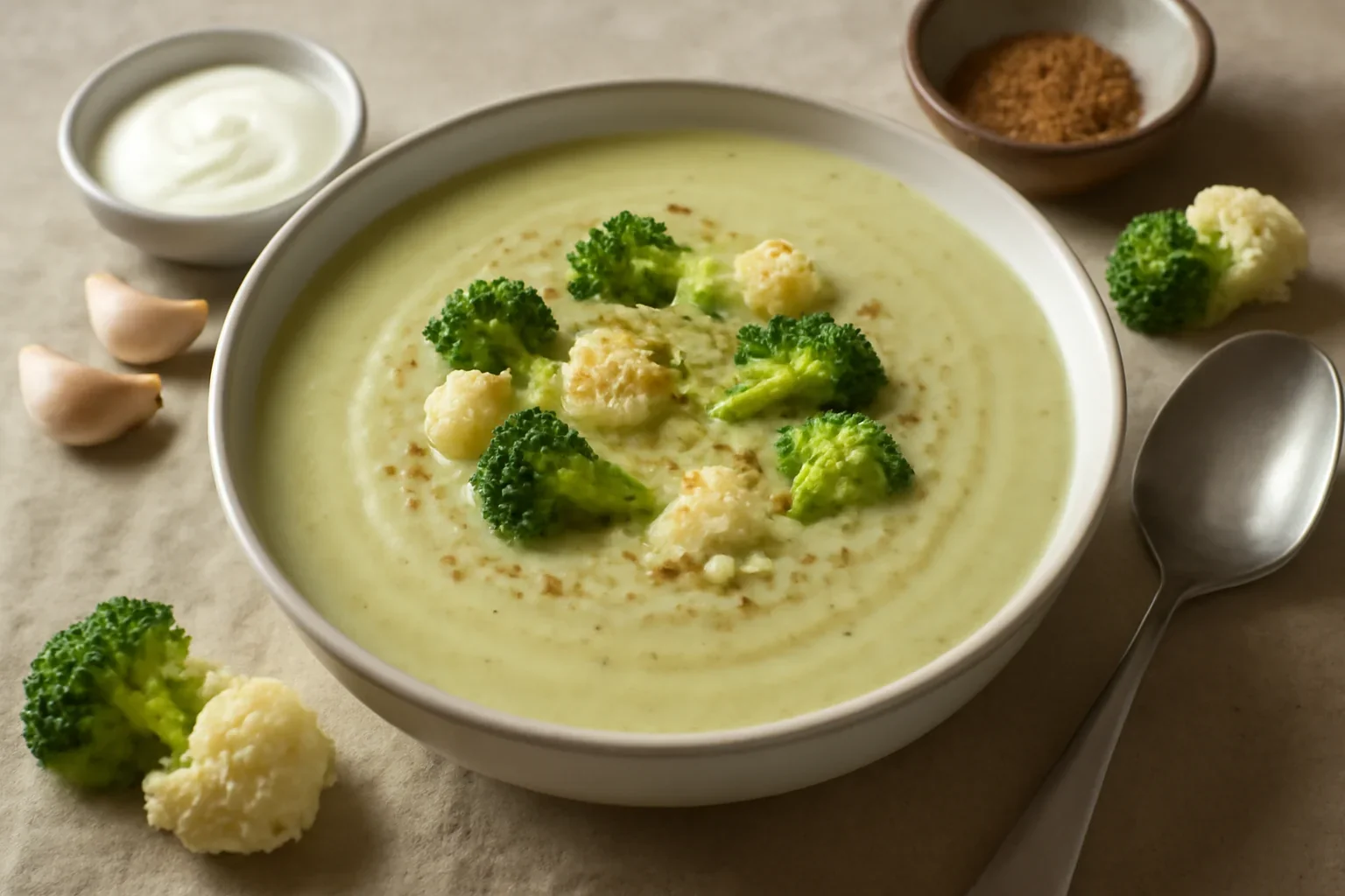 Supă de broccoli și conopidă