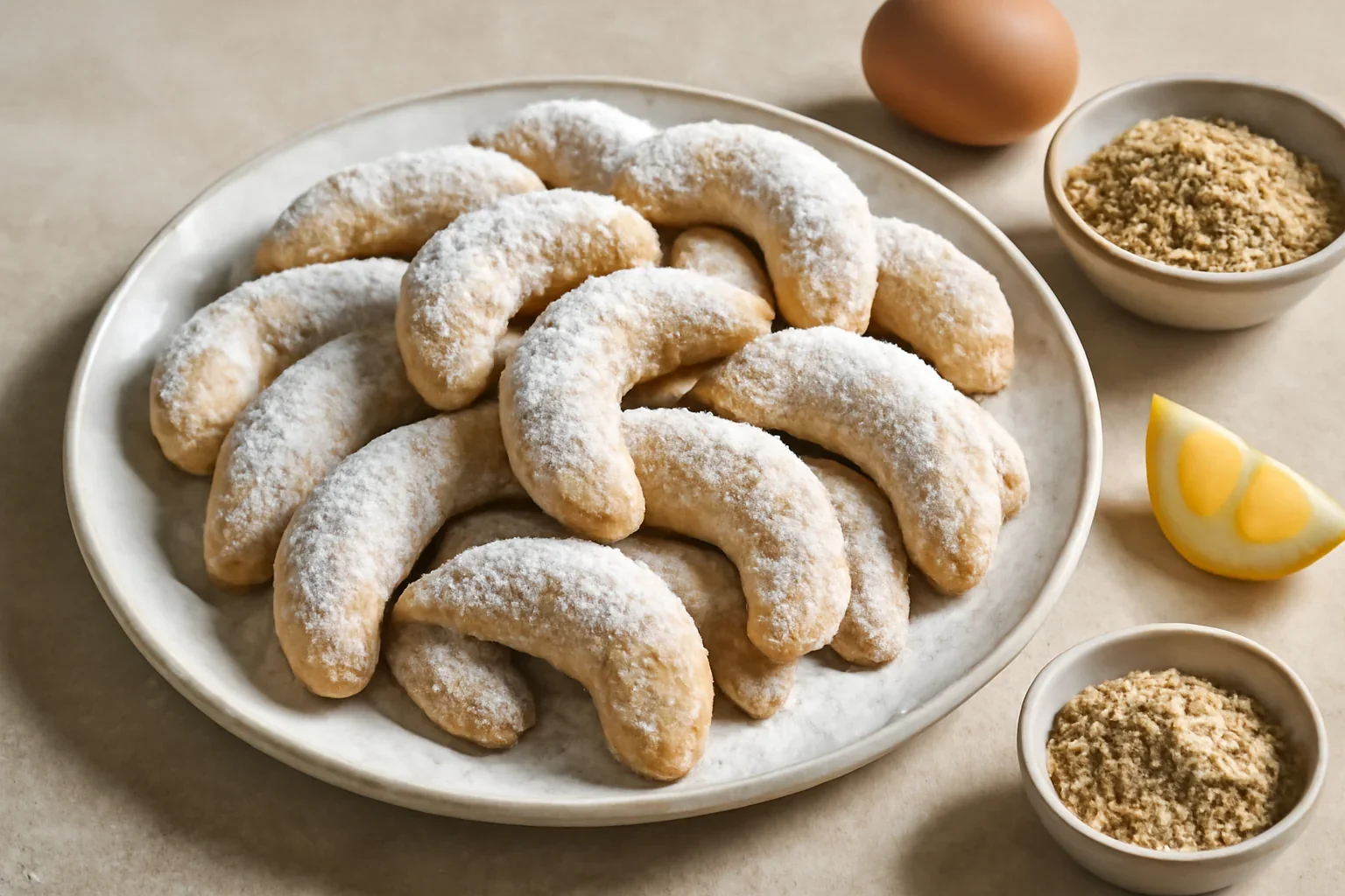 Cornulete fragede cu nuca