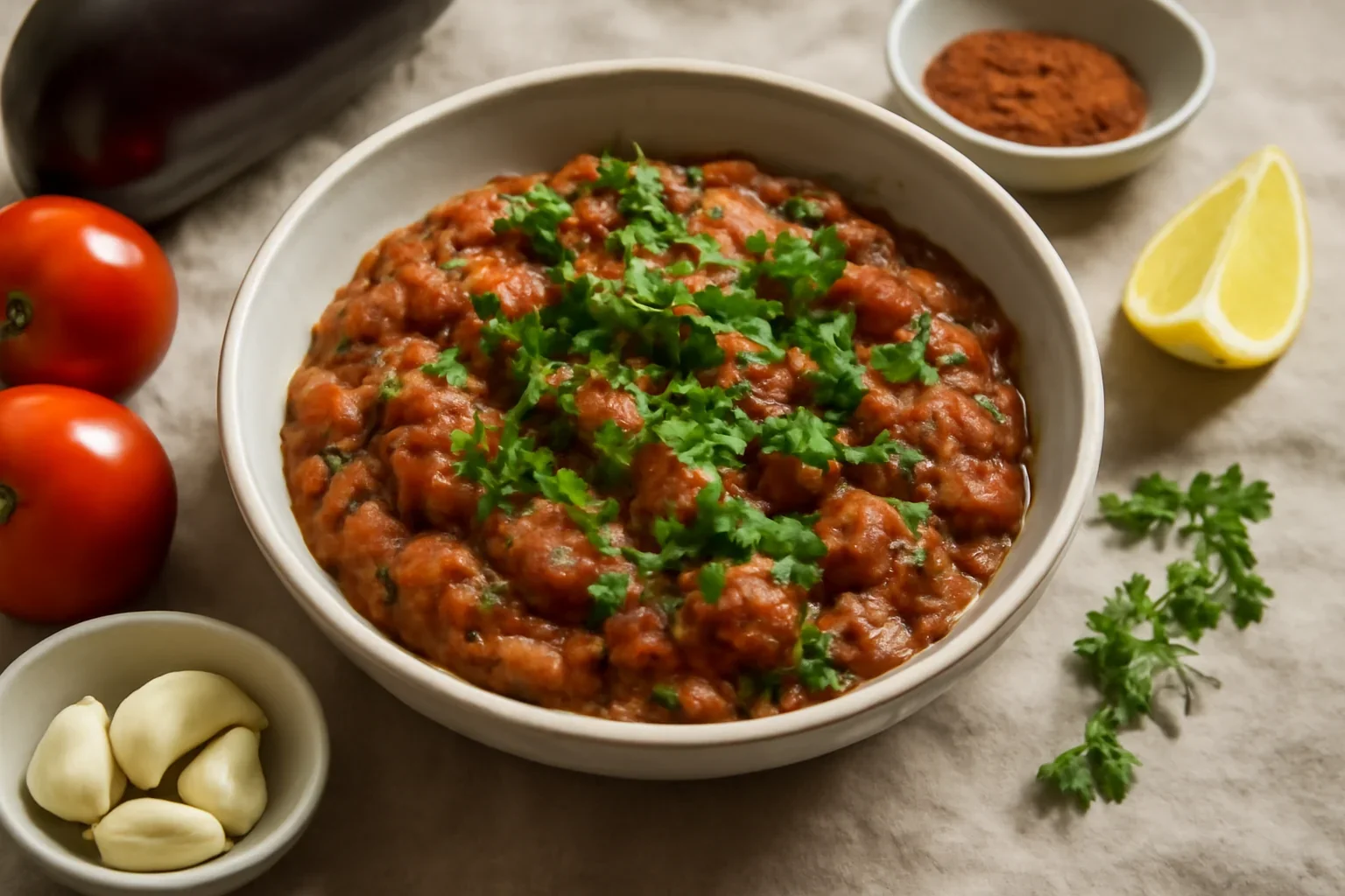 Salată marocană de vinete