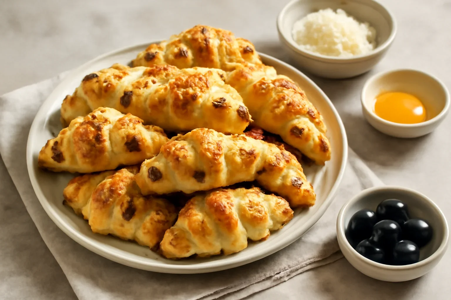 Cornuleţe cu unt, trufe şi parmezan