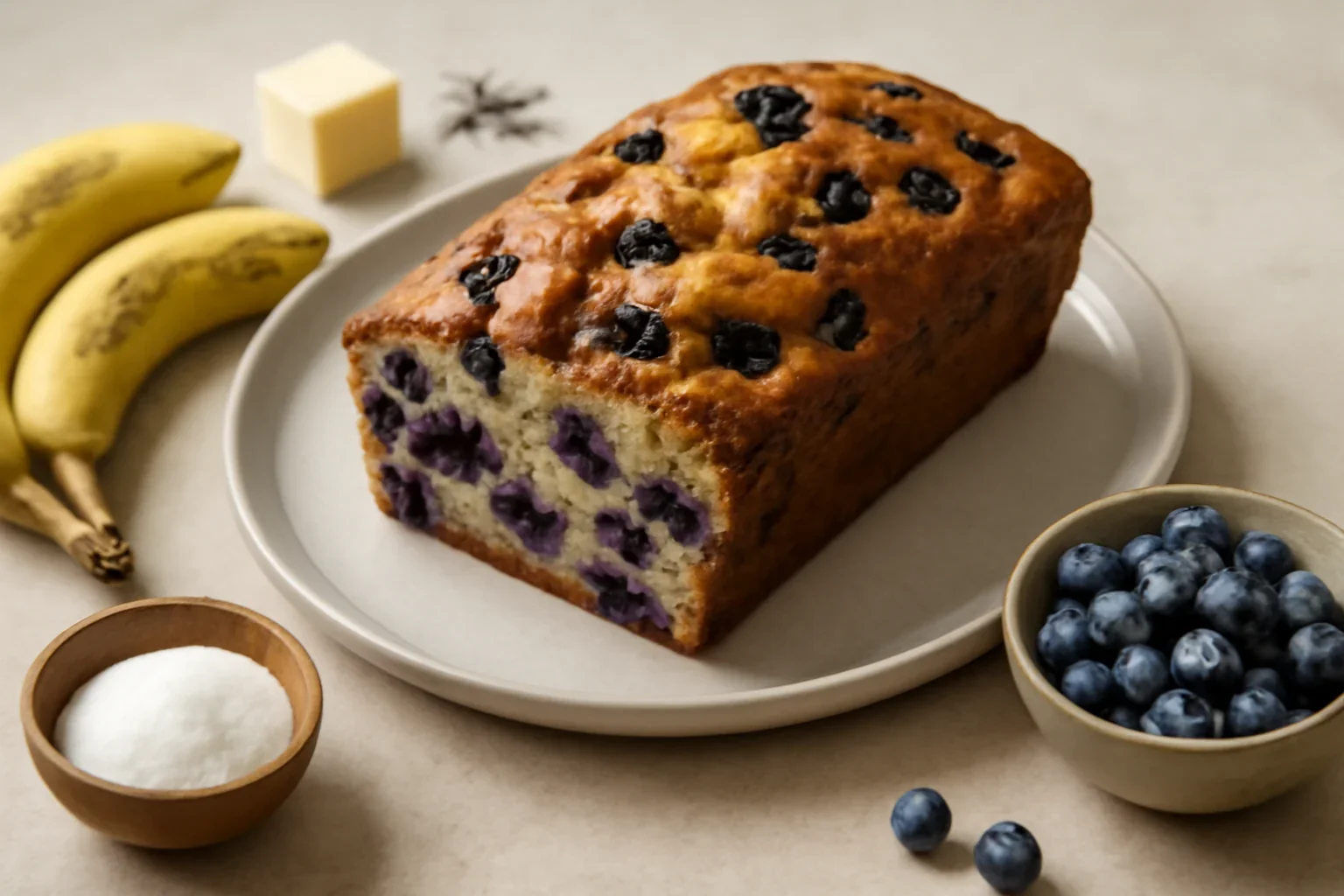 Banana bread cu afine