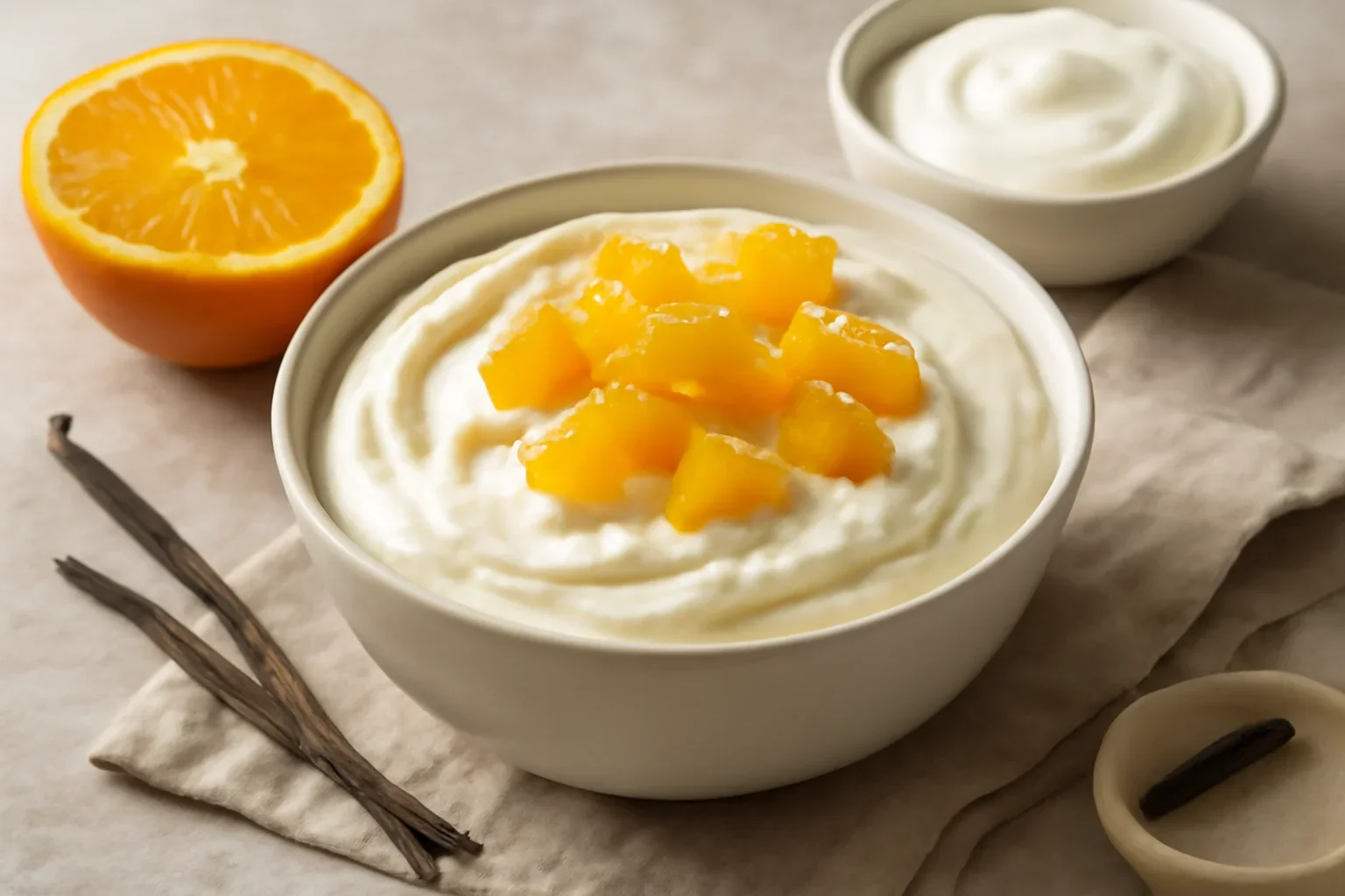 Crema fina de mascarpone cu portocale, fara zahar