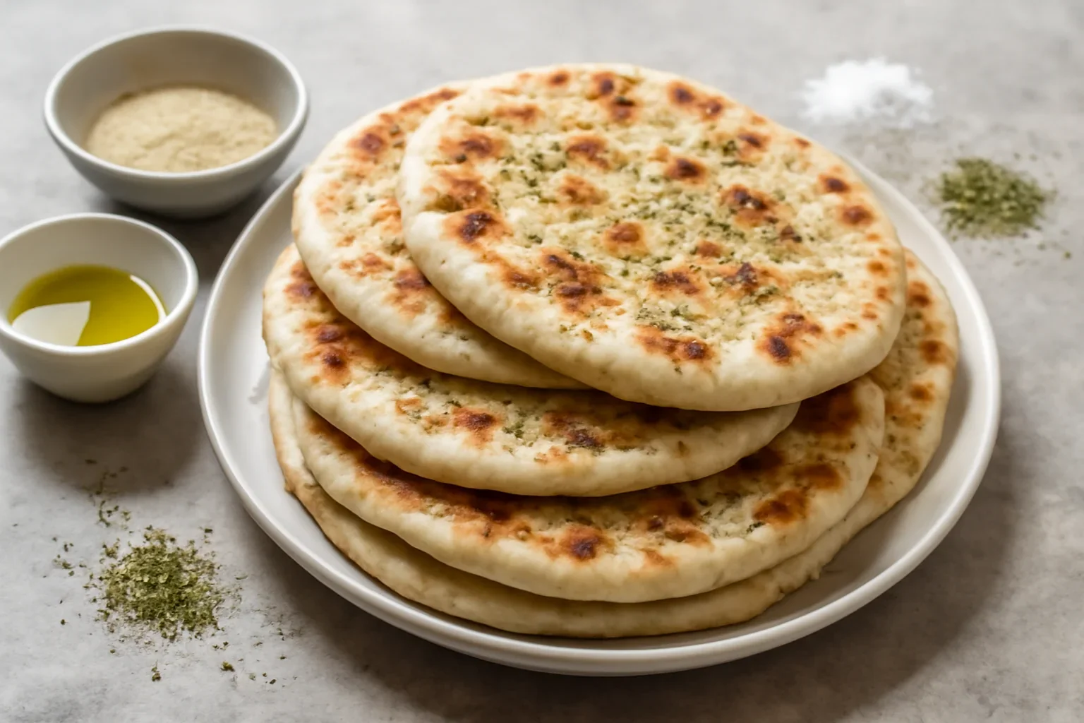 Lipii grecești sau turte pufoase, la tigaie – rețeta de pita grecească pentru gyros sau souvlaki