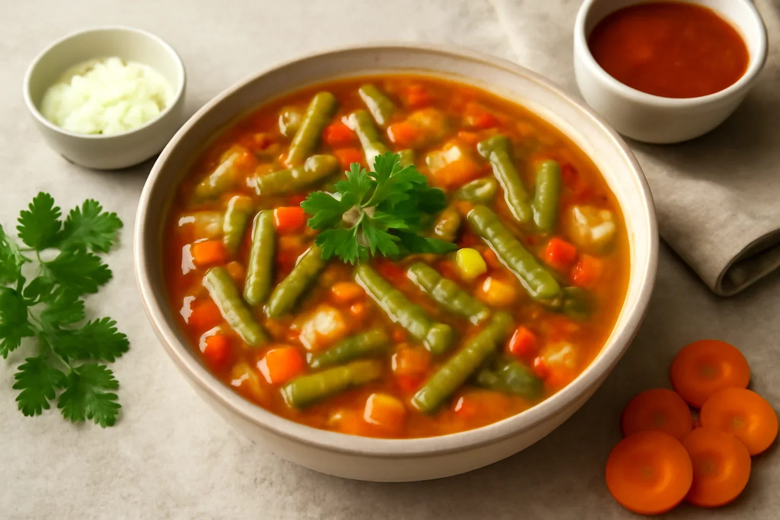 Ciorba de fasole verde de post