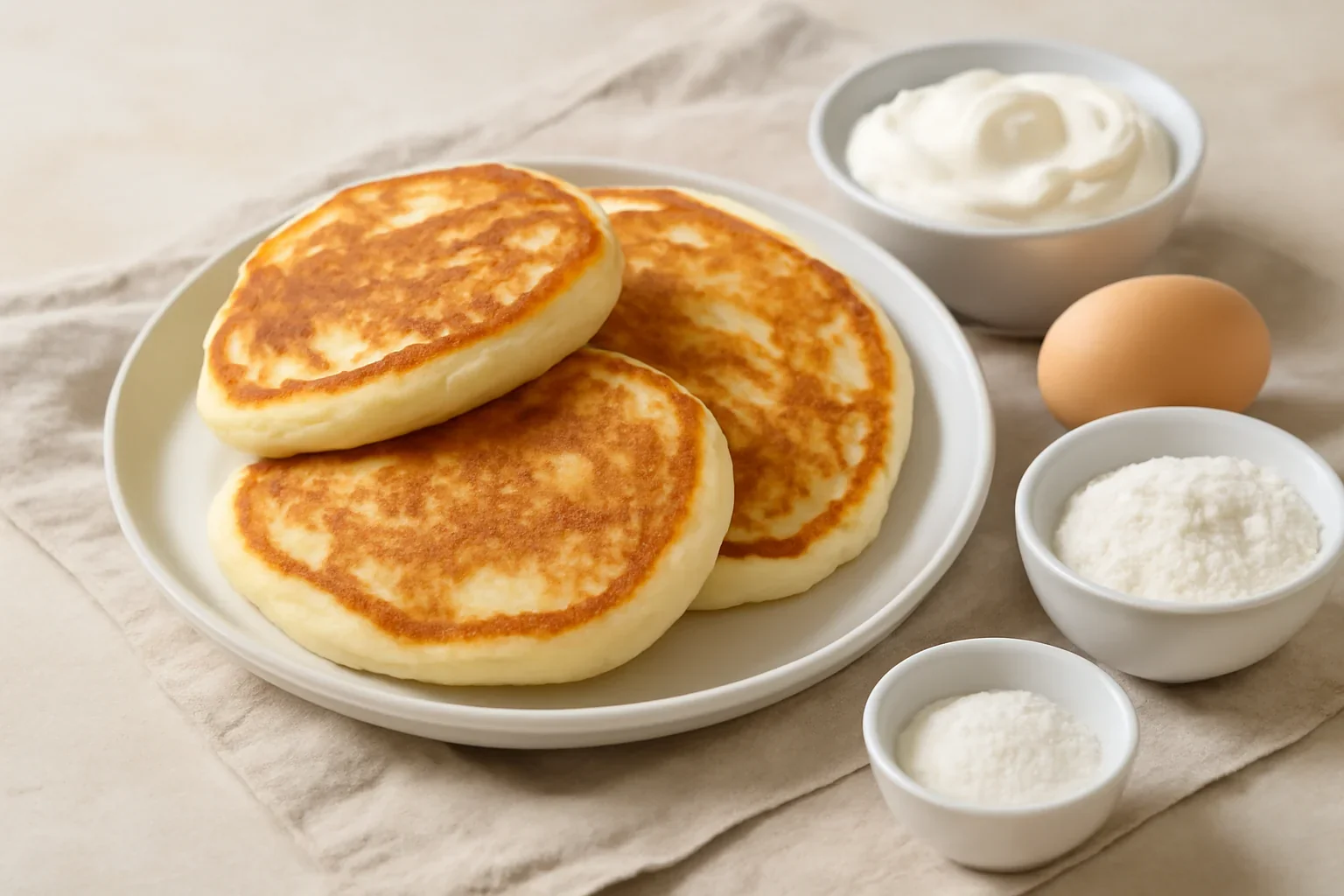 Pancakes cu branza quark