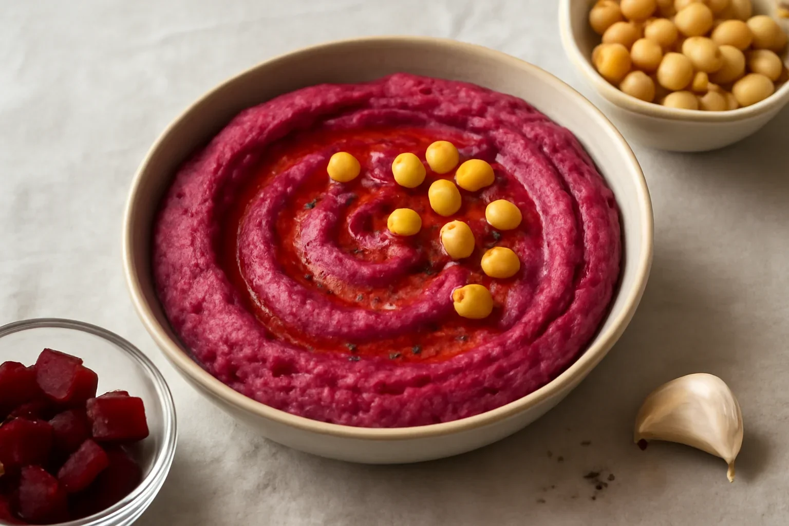 Hummus cu sfeclă roșie