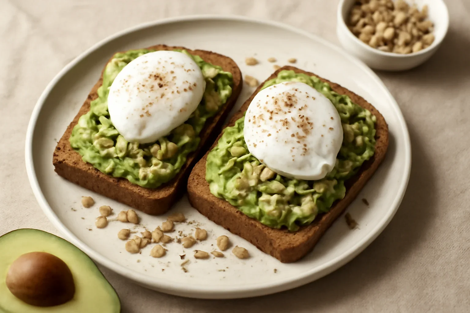 Pâine de secară cu avocado