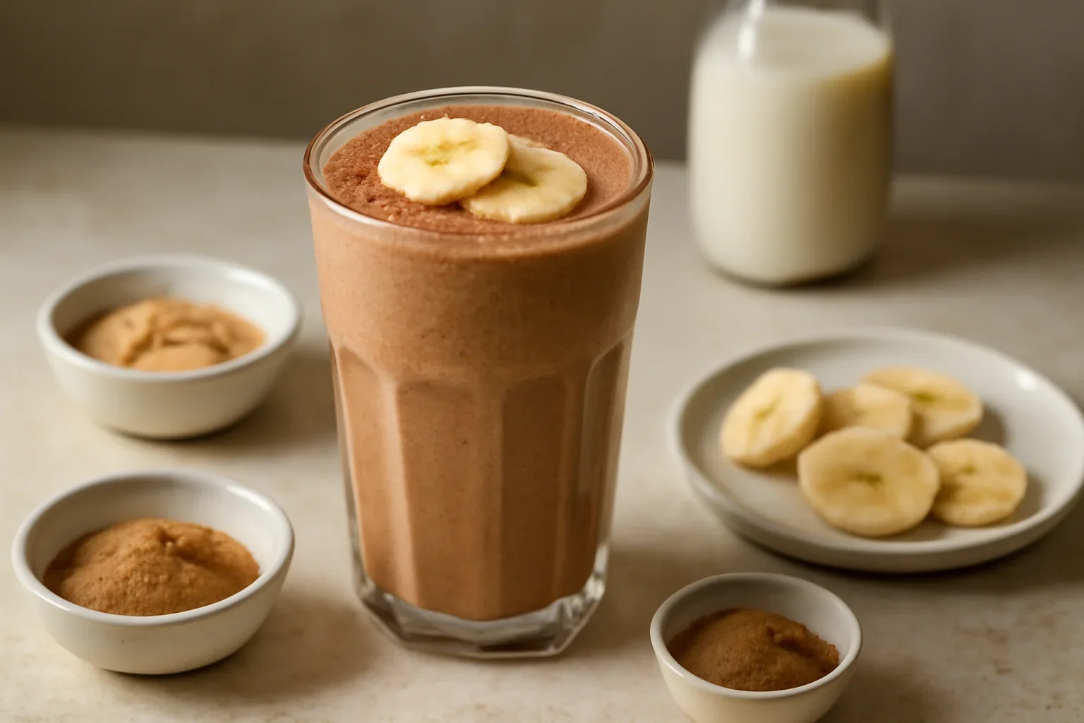 Smoothie cu unt de arahide