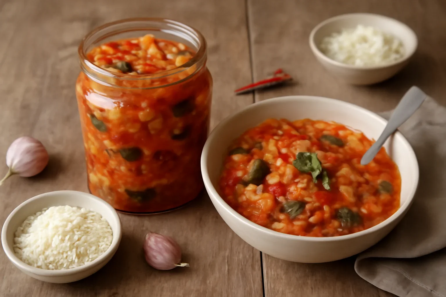 Ghiveci de legume la borcan cu sau fara orez – tocana pentru iarna