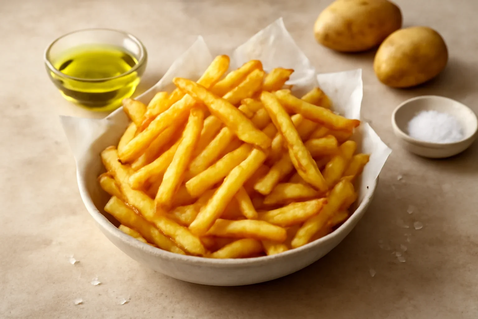 Cartofi prajiti reteta de French Fries prajiti de doua ori