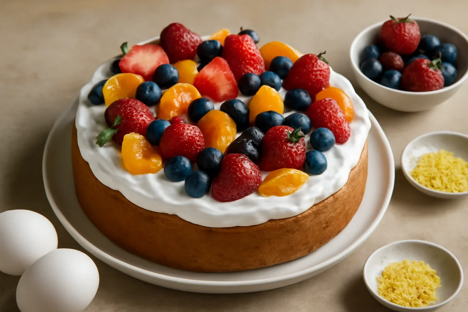 Tort clasic cu fructe