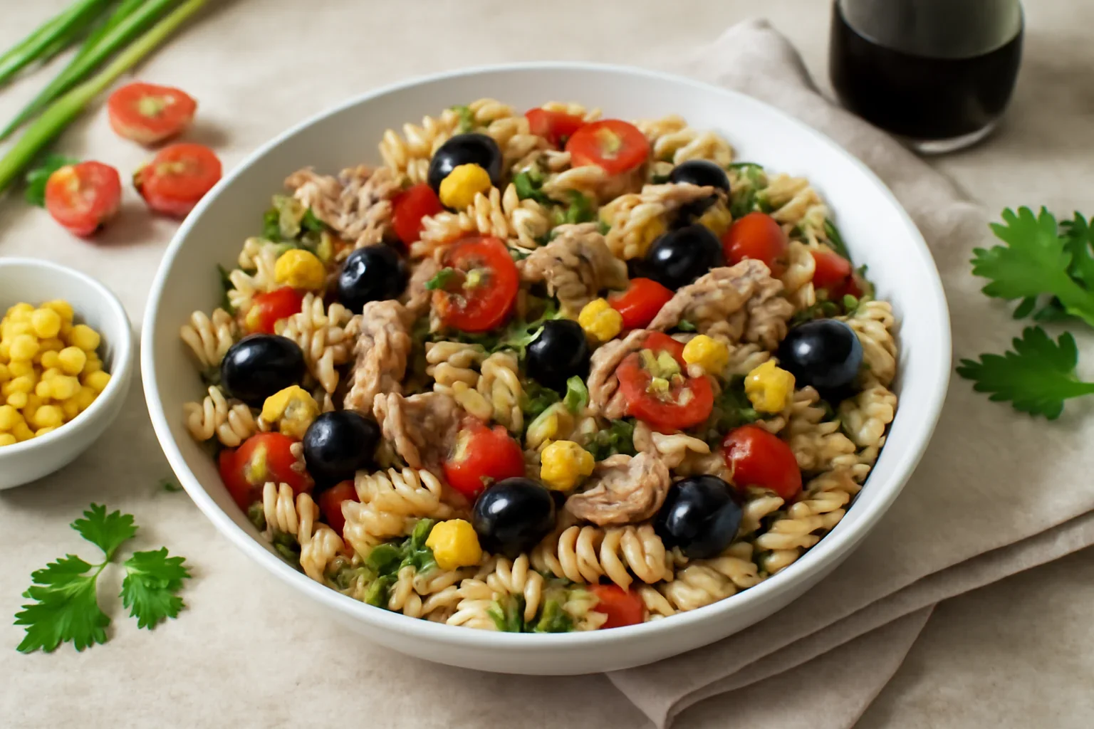 Salata de paste cu ton si legume
