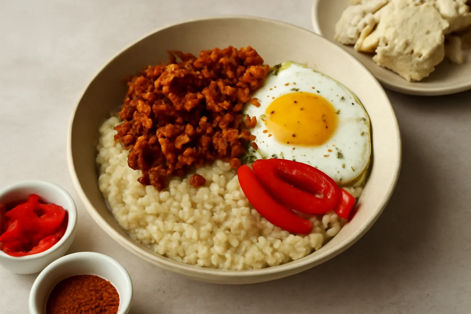 Terci de ovăz cu chorizo din tofu