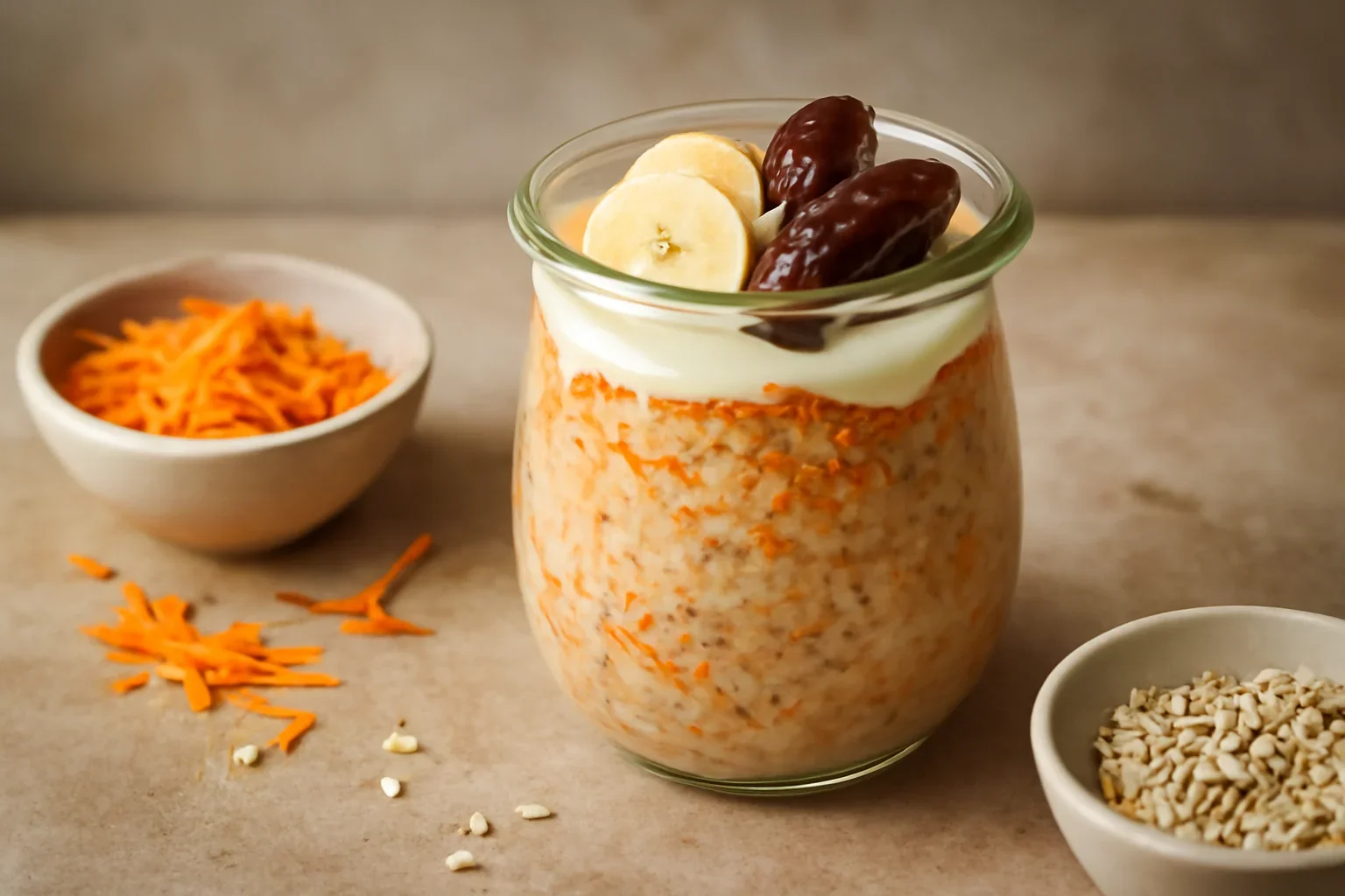 Overnight oats cu morcovi