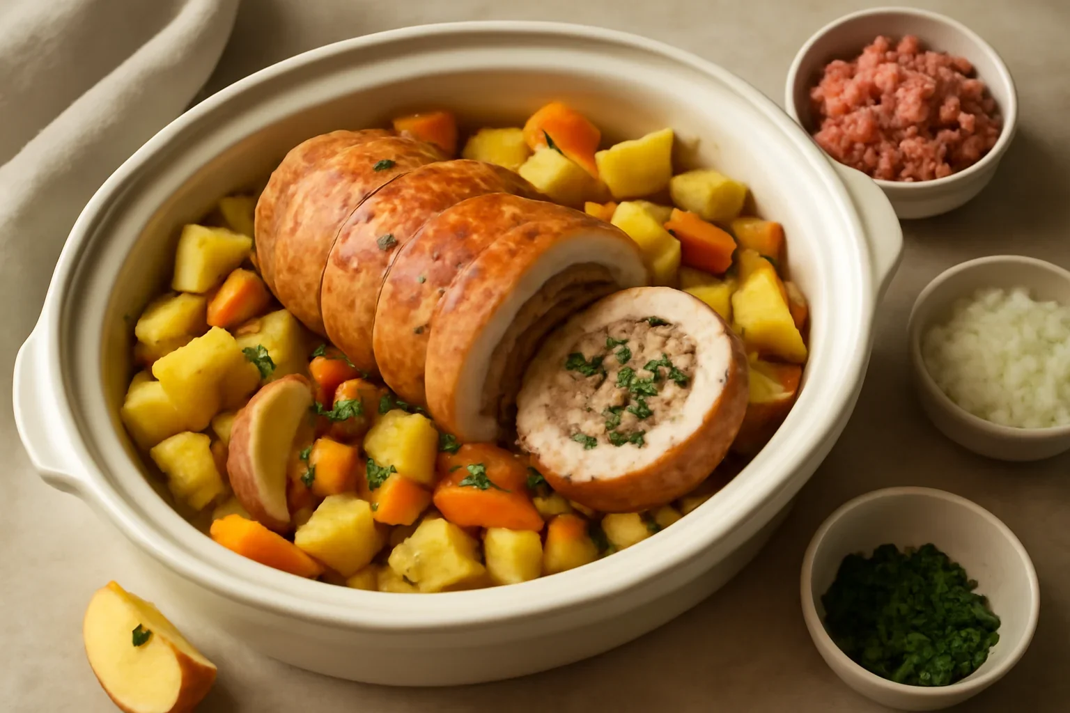 Rulada din piept de curcan la slowcooker