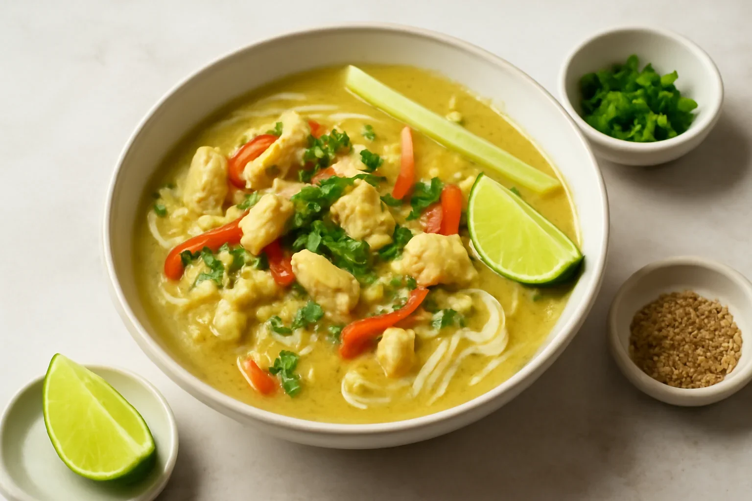 Curry thailandez cu carne de pui