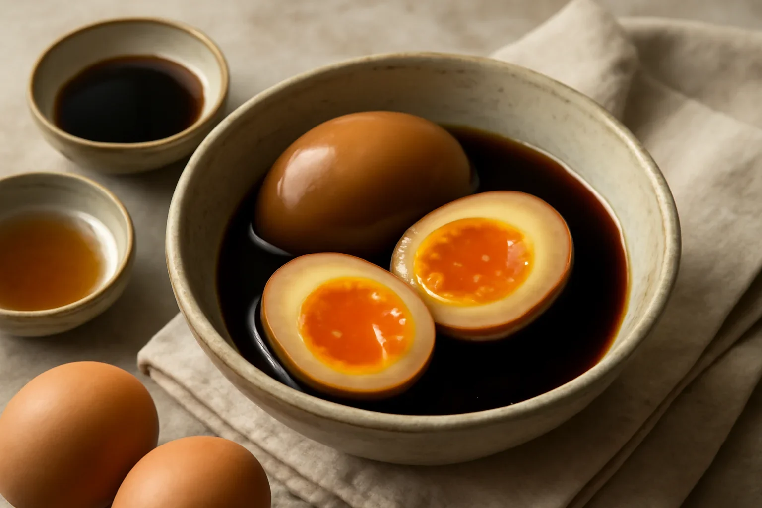 Ouă marinate în stil asiatic – ouă pentru ramen