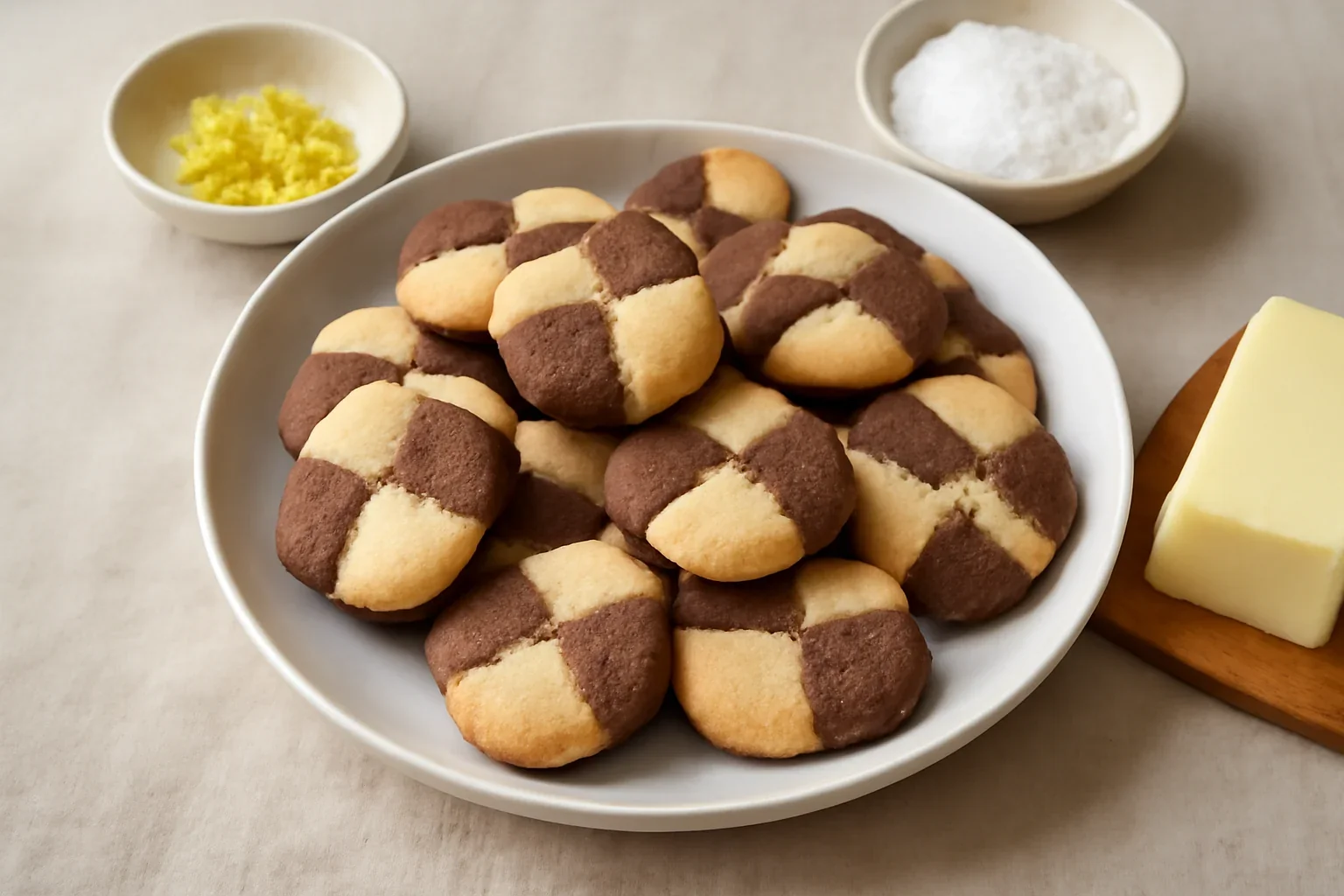 Biscuiti in doua culori
