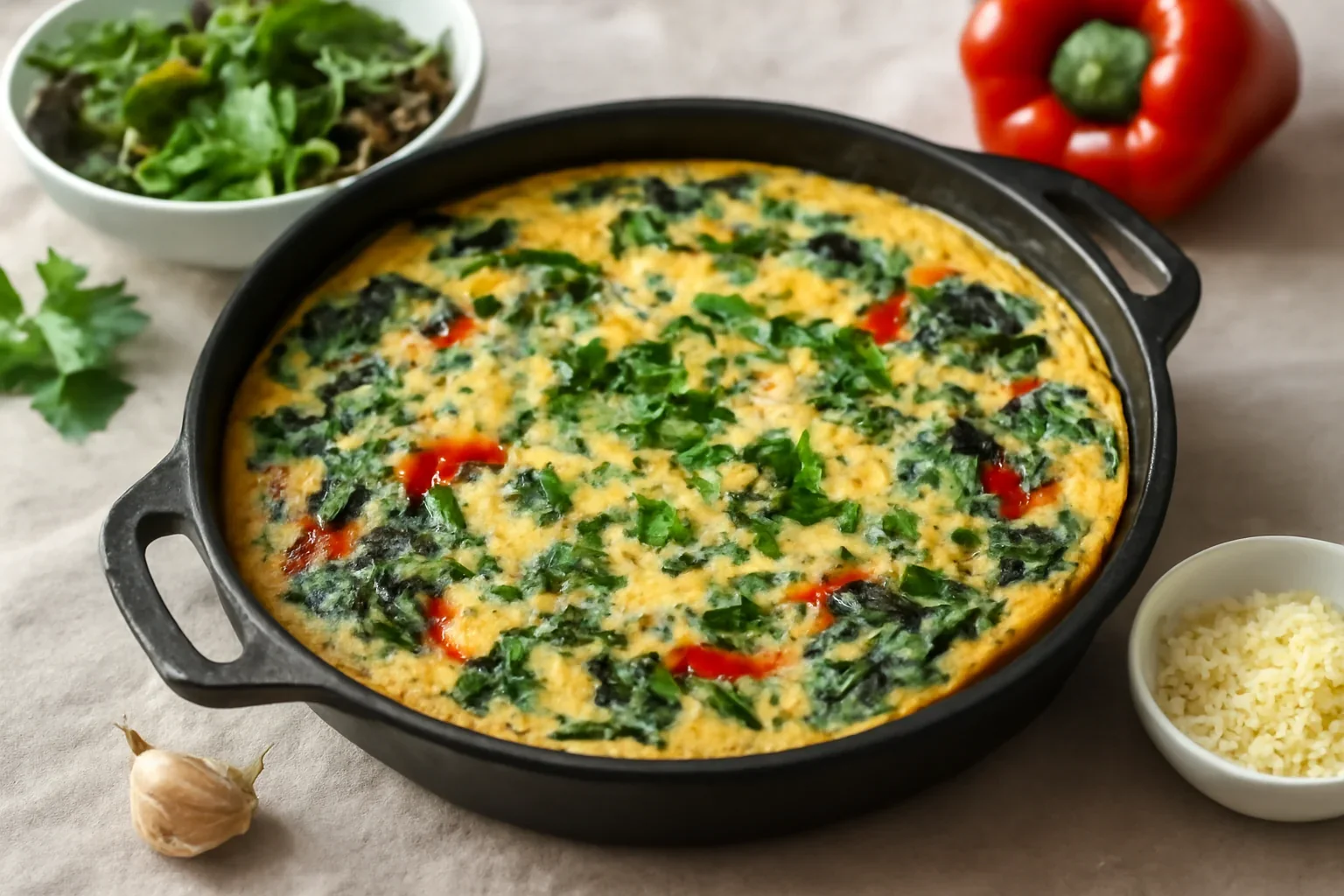 Frittata cu legume si branza
