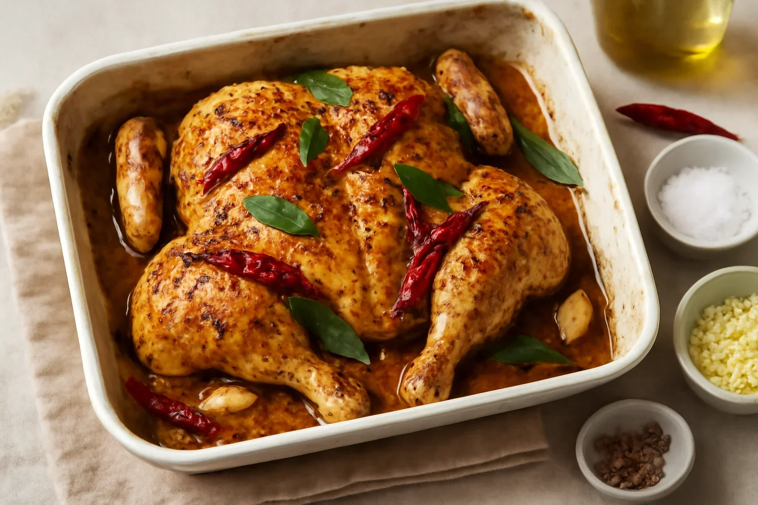 Pui picant la cuptor reteta de pollo alla diavolla