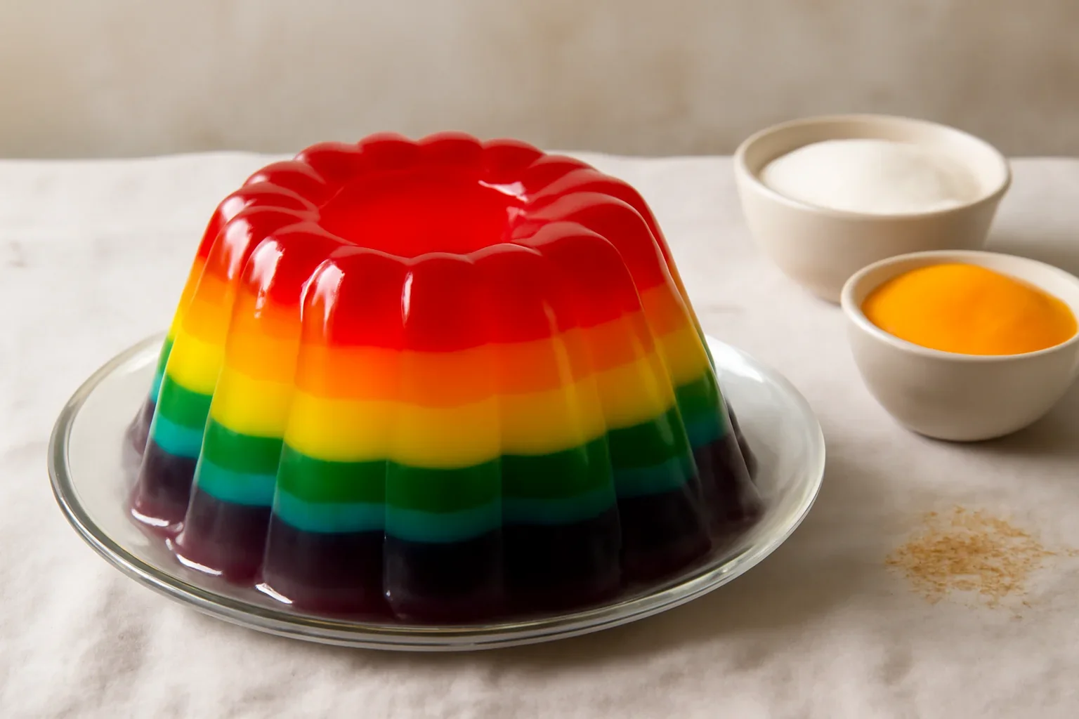 Jeleu de fructe în straturi – un desert colorat