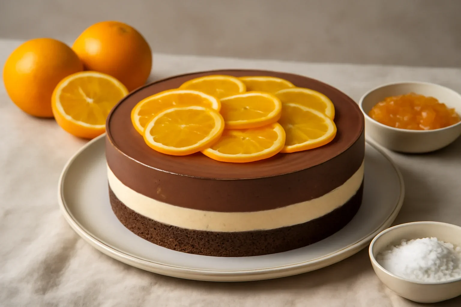 Tort de ciocolata si portocale