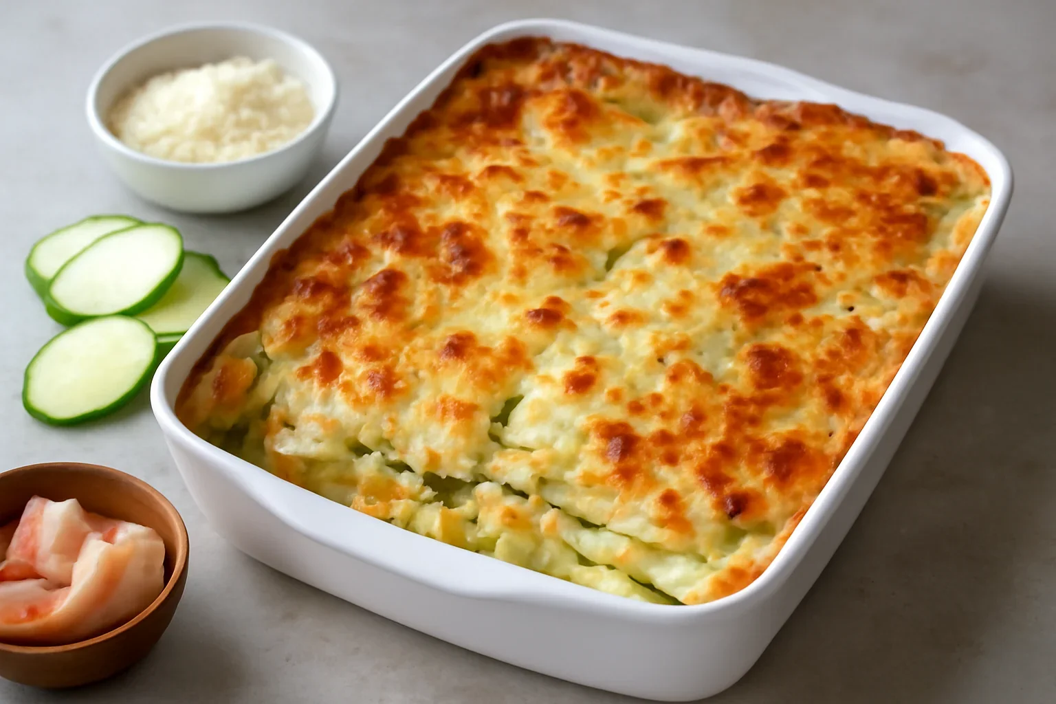 Lasagna cu dovlecei, sos cremos și cașcaval – rețeta de lasagne alle zucchine