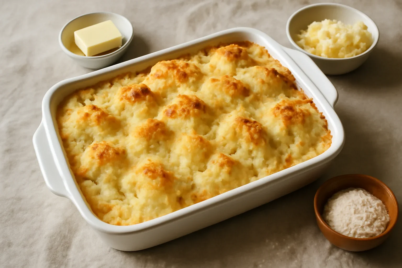 Conopidă gratinată – budincă de conopidă (fără ouă)